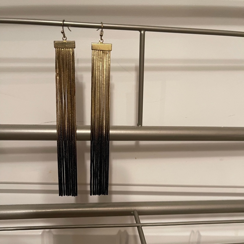 Express Metal Tassel Dangle Earrings